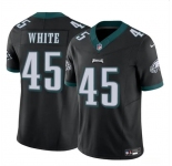 Men's Philadelphia Eagles #45 Devin White Black 2023 F.U.S.E Vapor Untouchable Limited Football Stitched Jersey