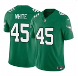 Men's Philadelphia Eagles #45 Devin White Green 2023 F.U.S.E Throwback Vapor Untouchable Limited Football Stitched Jersey