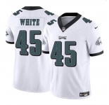Men's Philadelphia Eagles #45 Devin White White 2023 F.U.S.E Vapor Untouchable Limited Football Stitched Jersey
