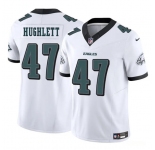 Men's Philadelphia Eagles #47 Charley Hughlett White 2025 New F.U.S.E. Vapor Untouchable Limited Football Stitched Jersey