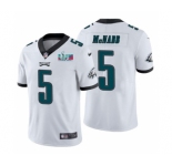 Men's Philadelphia Eagles #5 Donovan McNabb White Super Bowl LVII Patch Vapor Untouchable Limited Stitched Jersey
