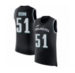 Men's Philadelphia Eagles #51 Zach Brown Black Rush Player Name & Number Tank Top Football Jersey