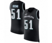 Men's Philadelphia Eagles #51 Zach Brown Black Rush Player Name & Number Tank Top Football Jersey