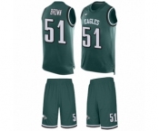 Men's Philadelphia Eagles #51 Zach Brown Limited Midnight Green Tank Top Suit Football Jersey