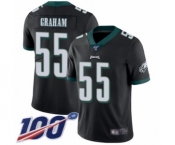 Men's Philadelphia Eagles #55 Brandon Graham Black Alternate Vapor Untouchable Limited Player 100th Season Football Jersey
