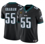 Men's Philadelphia Eagles #55 Brandon Graham Black F.U.S.E With 4-Star C Patch Vapor Untouchable Limited Football Stitched Jersey