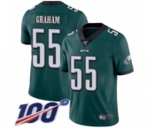 Men's Philadelphia Eagles #55 Brandon Graham Midnight Green Team Color Vapor Untouchable Limited Player 100th Season Football Jersey