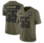 Men's Philadelphia Eagles #55 Brandon Graham Olive 2025 Salute to Service Limited Football Stitched Jersey