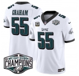 Men's Philadelphia Eagles #55 Brandon Graham White 2024 NFC East Champions F.U.S.E. Vapor Untouchable Limited Stitched Football Jersey
