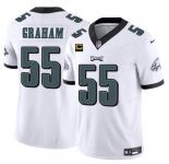 Men's Philadelphia Eagles #55 Brandon Graham White F.U.S.E With 4-Star C Patch Vapor Untouchable Limited Football Stitched Jersey