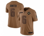 Men's Philadelphia Eagles #6 DeVonta Smith 2023 Brown Salute To Service Limited Football Stitched Jersey