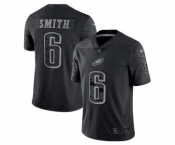Men's Philadelphia Eagles #6 DeVonta Smith Black Reflective Limited Stitched Football Jersey