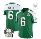 Men's Philadelphia Eagles #6 DeVonta Smith Green White F.U.S.E. Vapor Untouchable Limited 2024 Stitched Football Jersey