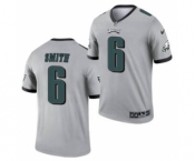 Men's Philadelphia Eagles #6 DeVonta Smith Silver 2021 Inverted Legend Stitched Jersey