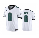 Men's Philadelphia Eagles #6 DeVonta Smith White 2023 F.U.S.E. With 1-Star C Patch Vapor Vapor Untouchable Limited Football Stitched Jersey