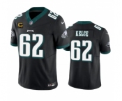 Men's Philadelphia Eagles #62 Jason Kelce Black 2023 F.U.S.E. With 4-Star C Patch Vapor Vapor Untouchable Limited Football Stitched Jersey