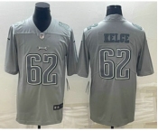 Men's Philadelphia Eagles #62 Jason Kelce Gray Atmosphere Fashion Stitched Jersey