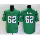 Men's Philadelphia Eagles #62 Jason Kelce Green 2023 Vapor Limited Throwback Jersey