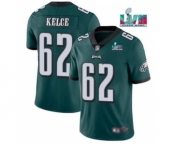 Men's Philadelphia Eagles #62 Jason Kelce Green Super Bowl LVII Patch Vapor Untouchable Limited Stitched Jersey