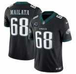 Men's Philadelphia Eagles #68 Jordan Mailata Black 2025 F.U.S.E. With 2-Star C Patch Vapor Untouchable Limited Throwback Stitched Football Jersey