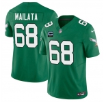Men's Philadelphia Eagles #68 Jordan Mailata Kelly Green 2025 F.U.S.E. With 2-Star C Patch Vapor Untouchable Limited Throwback Stitched Football Jersey