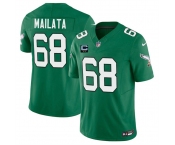 Men's Philadelphia Eagles #68 Jordan Mailata Kelly Green 2025 F.U.S.E. With 2-Star C Patch Vapor Untouchable Limited Throwback Stitched Football Jersey