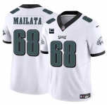 Men's Philadelphia Eagles #68 Jordan Mailata White F.U.S.E. With 1-Star C Patch Vapor Untouchable Limited Football Stitched Jersey