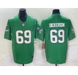 Men's Philadelphia Eagles #69 Landon Dickerson Green Alternate FUSE Vapor Limited Stitched Jersey