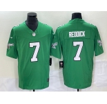 Men's Philadelphia Eagles #7 Haason Reddick Green 2023 FUSE Vapor Limited Throwback Stitched Jersey
