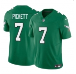 Men's Philadelphia Eagles #7 Kenny Pickett Green 2023 F.U.S.E Throwback Vapor Untouchable Limited Football Stitched Jersey