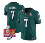 Men's Philadelphia Eagles #7 Kenny Pickett Green 2025 Eagles Logo Super Bowl LIX Patch New F.U.S.E. Vapor Limited Football Stitched Jersey