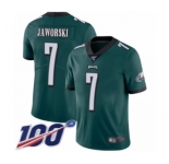 Men's Philadelphia Eagles #7 Ron Jaworski Midnight Green Team Color Vapor Untouchable Limited Player 100th Season Football Jersey