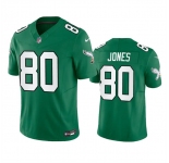 Men's Philadelphia Eagles #80 Julio Jones Green 2023 F.U.S.E. Throwback Vapor Untouchable Limited Football Stitched Jersey
