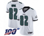 Men's Philadelphia Eagles #82 Mike Quick White Vapor Untouchable Limited Player 100th Season Football Jersey
