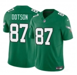 Men's Philadelphia Eagles #87 Jahan Dotson Kelly Green F.U.S.E Throwback Vapor Untouchable Limited Stitched Football Jersey