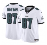 Men's Philadelphia Eagles #87 Jahan Dotson White F.U.S.E Vapor Untouchable Limited Stitched Football Jersey