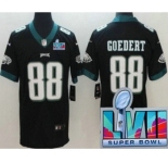 Men's Philadelphia Eagles #88 Dallas Goedert Limited Black Super Bowl LVII Vapor Jersey