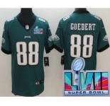 Men's Philadelphia Eagles #88 Dallas Goedert Limited Green Super Bowl LVII Vapor Jersey