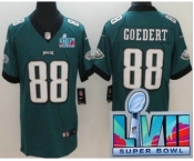 Men's Philadelphia Eagles #88 Dallas Goedert Limited Green Super Bowl LVII Vapor Jersey