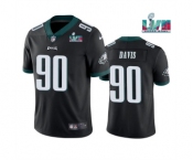Men's Philadelphia Eagles #90 Jordan Davis Black Super Bowl LVII Vapor Untouchable Limited Stitched Jersey