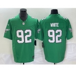 Men's Philadelphia Eagles #92 Reggie White Green 2023 F.U.S.E. Vapor Untouchable Stitched Football Jersey