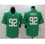 Men's Philadelphia Eagles #92 Reggie White  Midnight Green Draft First Round Pick Limited Jersey