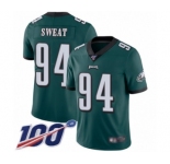 Men's Philadelphia Eagles #94 Josh Sweat Midnight Green Team Color Vapor Untouchable Limited Player 100th Season Football Jersey