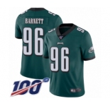 Men's Philadelphia Eagles #96 Derek Barnett Midnight Green Team Color Vapor Untouchable Limited Player 100th Season Football Jersey