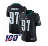 Men's Philadelphia Eagles #97 Malik Jackson Black Alternate Vapor Untouchable Limited Player 100th Season Football Jersey