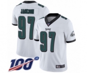 Men's Philadelphia Eagles #97 Malik Jackson White Vapor Untouchable Limited Player 100th Season Football Jersey