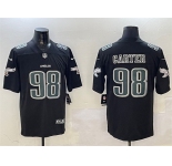 Men's Philadelphia Eagles #98 Jalen Carter Black Fashion New Vapor Untouchable Limited Football Stitched Jersey