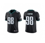 Men's Philadelphia Eagles #98 Jalen Carter Black Vapor Untouchable Limited Stitched Jersey