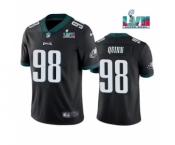 Men's Philadelphia Eagles #98 Robert Quinn Black Super Bowl LVII Vapor Untouchable Limited Stitched Jersey