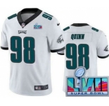 Men's Philadelphia Eagles #98 Robert Quinn Limited White Super Bowl LVII Vapor Jersey